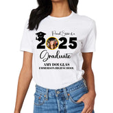 Custom Graduation Photo T-shirt, Proud Mom Of A Graduate